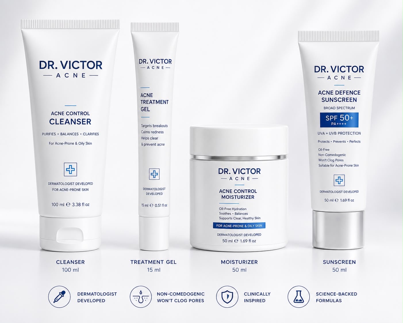 The Dr Steven Acne four-step regimen